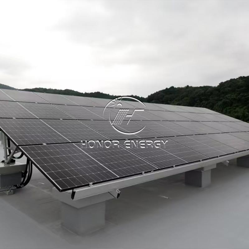 Gunung tanah aluminium solar konkrit