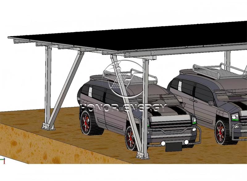Steel W Type Solar Carport Mount